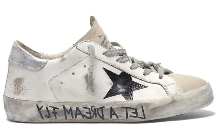 (W) Golden Goose Super-Star 'Black Star Distressed White Silver' 圖 2