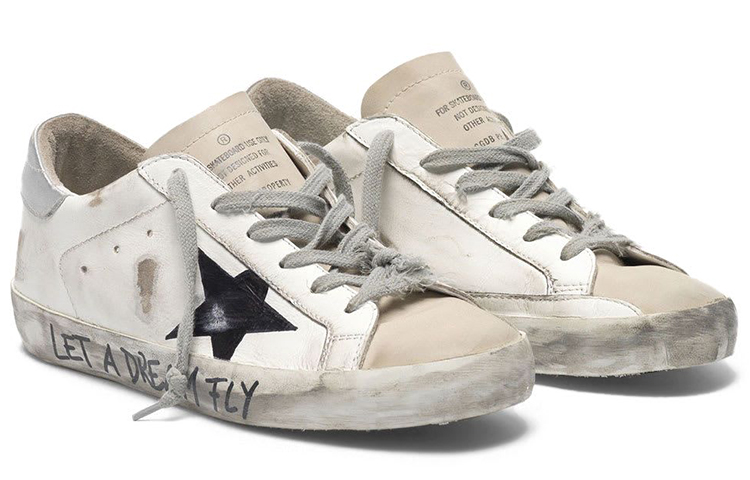 (W) Golden Goose Super-Star 'Black Star Distressed White Silver' 圖 3