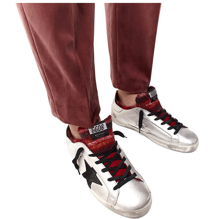 (W) Golden Goose Super-Star 'Black Star Silver White Red Distressed' 圖 4