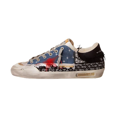 (W) Golden Goose Super-Star 'Blue Black Canvas'
