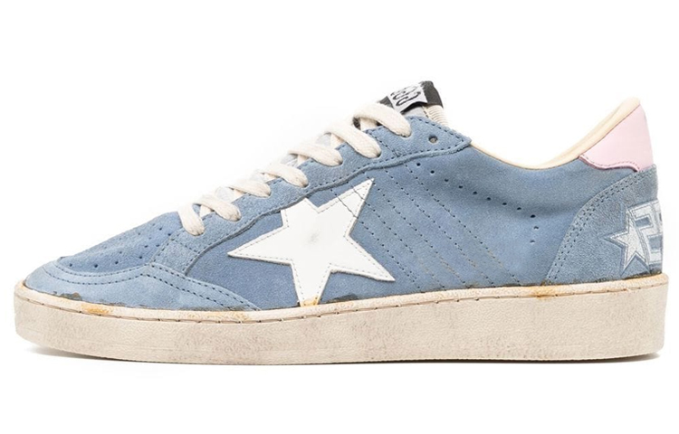 (W) Golden Goose Super-Star 'Blue Pink Star Patch'