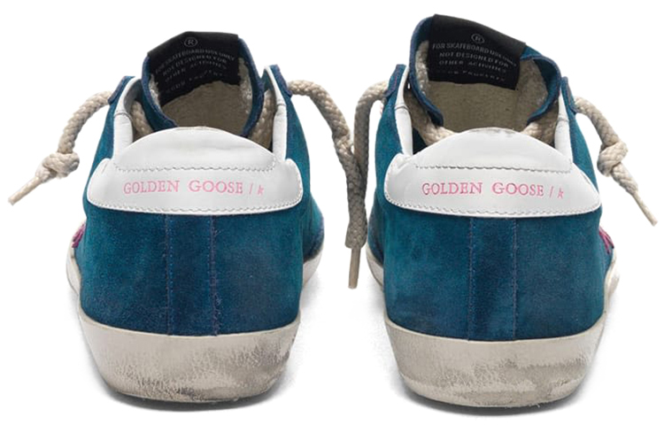 (W) Golden Goose Super-Star 'Blue Velvet Leather with Lizard Print Star' 圖 3
