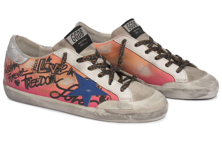 (W) Golden Goose Super-Star 'Crackle Leather Pink Silver Distressed' 圖 3
