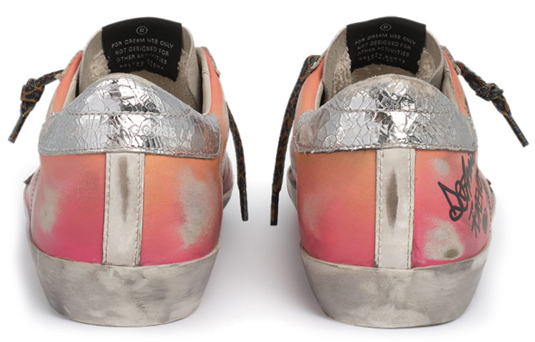 (W) Golden Goose Super-Star 'Crackle Leather Pink Silver Distressed' 圖 4
