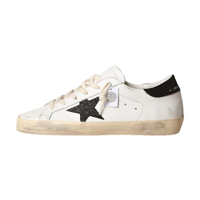 (W) Golden Goose Super-Star 'Distressed Black and White'