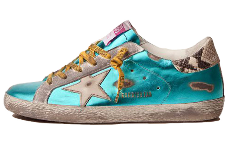 Buy (Women) Golden Goose Super-Star 'Distressed Blue Green' GWF00101.F001080.50609