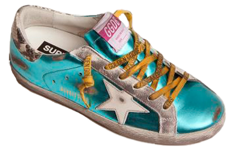 (W) Golden Goose Super-Star 'Distressed Blue Green' 圖 3
