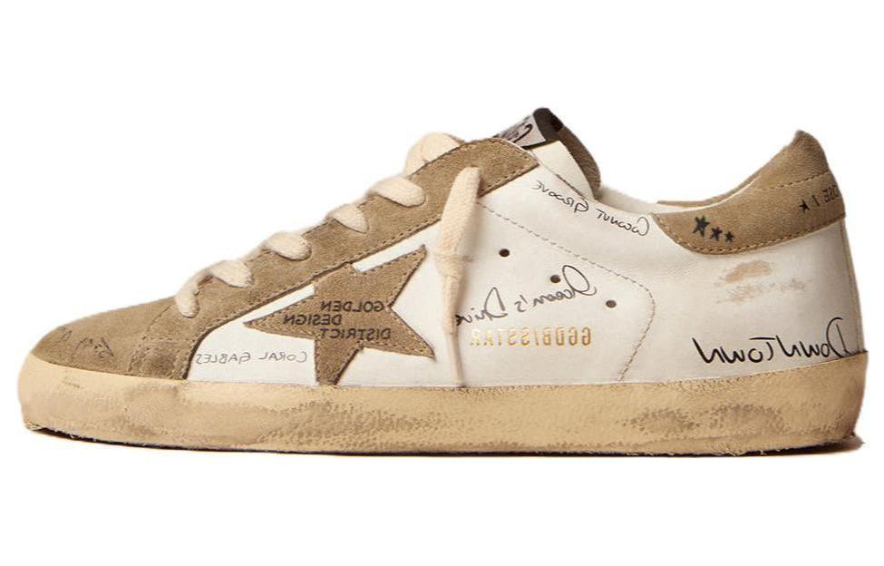 (W) Golden Goose Super-Star 'Distressed Brown White Suede'