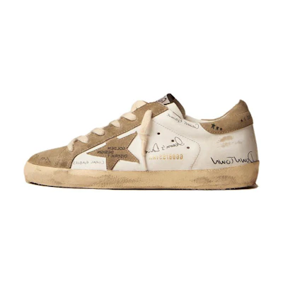 (W) Golden Goose Super-Star 'Distressed Brown White Suede'