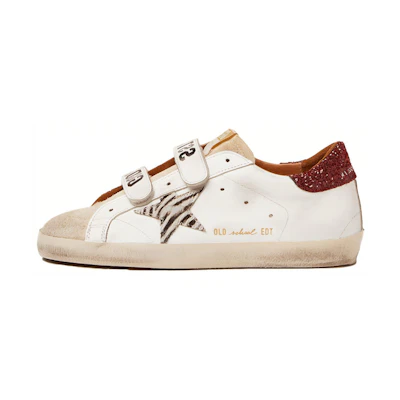 (W) Golden Goose Super-Star 'Distressed Cream Red'