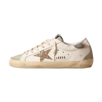 (W) Golden Goose Super-Star 'Distressed Cream Velvet'
