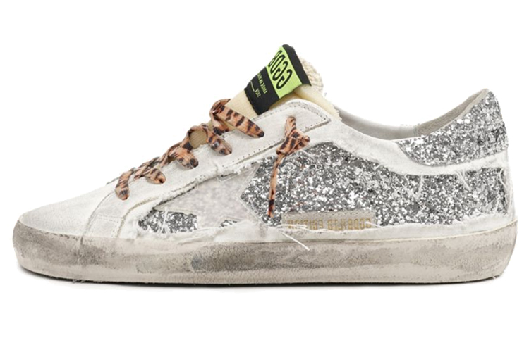 (W) Golden Goose Super-Star 'Distressed Silver'