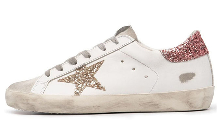 (Women) Golden Goose Super-Star 'Distressed White Pink' GWF00101.F001010.80780