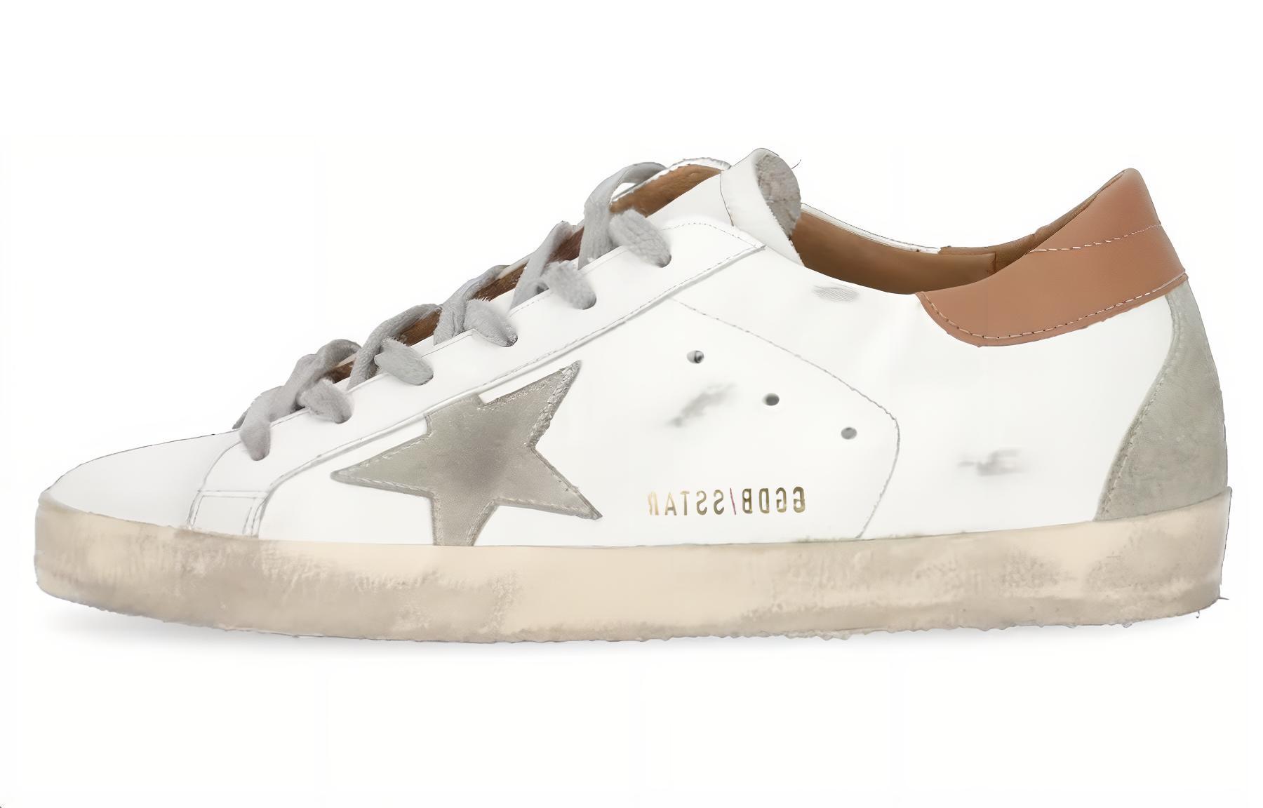 (Women) Golden Goose Super-Star 'Distressed White Brown' GWF00102.F001344.10566