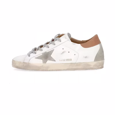 (W) Golden Goose Super-Star 'Distressed White Brown'