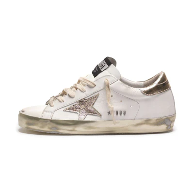 (W) Golden Goose Super-Star 'Distressed White Leather'