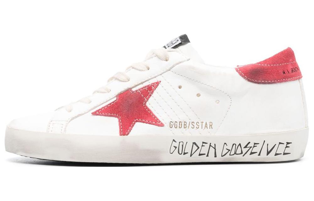 (W) Golden Goose Super-Star 'Distressed White Red'