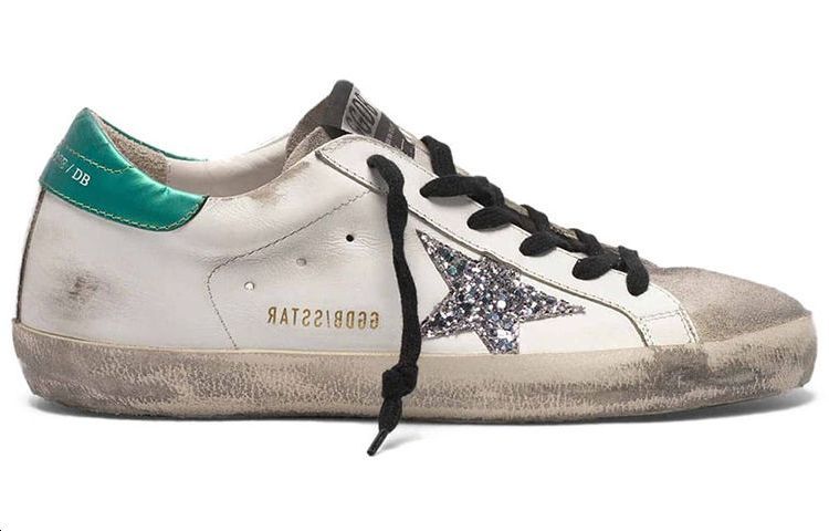 (W) Golden Goose Super-Star 'Distressed White Green Star' 圖 2