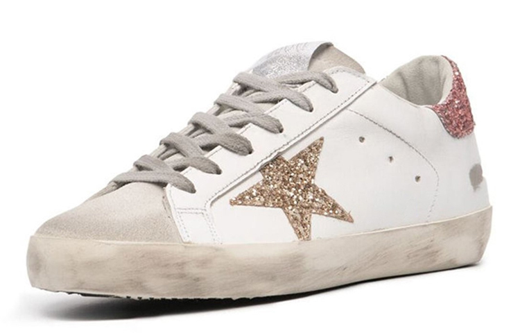 Order 金鵰 Super-Star 休閒 時尚板鞋 女款 白粉色 仿舊版