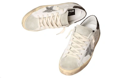 (Women) Golden Goose Super-Star 'Distressed White Star'