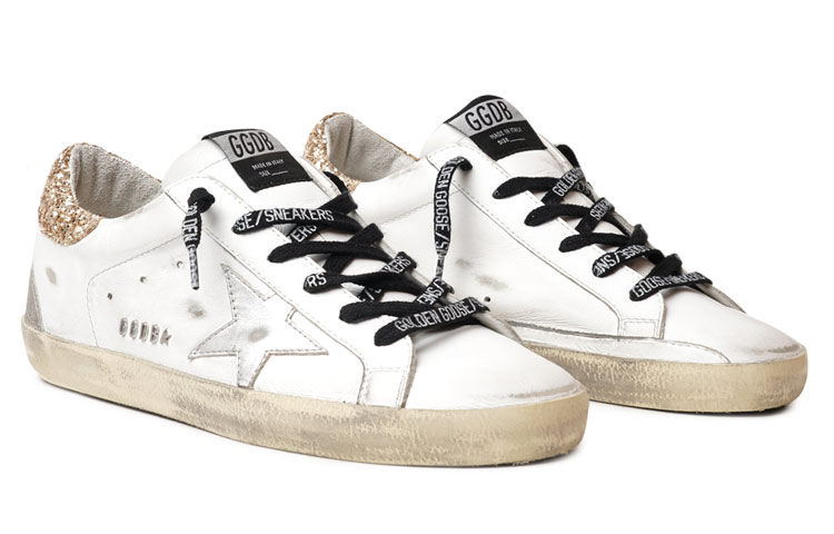 Shop (W) Golden Goose Super-Star 'Blanco Desgastado Low-Top' GWF00102.F001460.10593