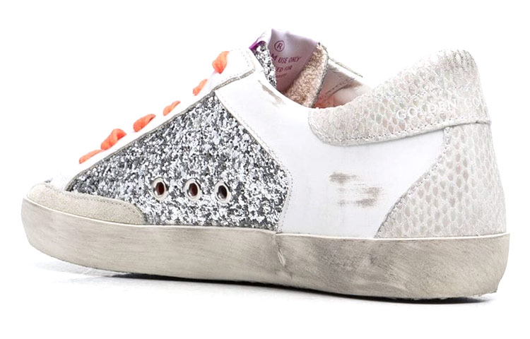 (W) Golden Goose Super-Star 'Distressed White Silver' 圖 5
