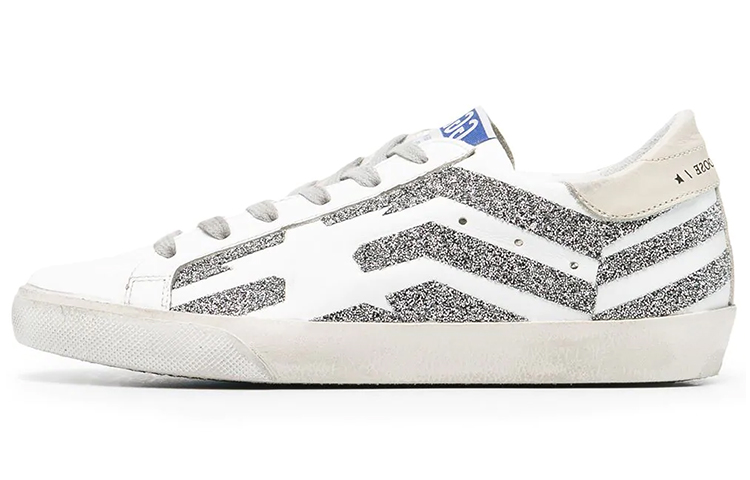 (W) Golden Goose Super-Star 'Flag Pattern White'