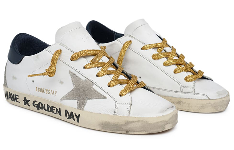 (W) Golden Goose Super-Star 'Gold Lettering White Black Distressed' 圖 3