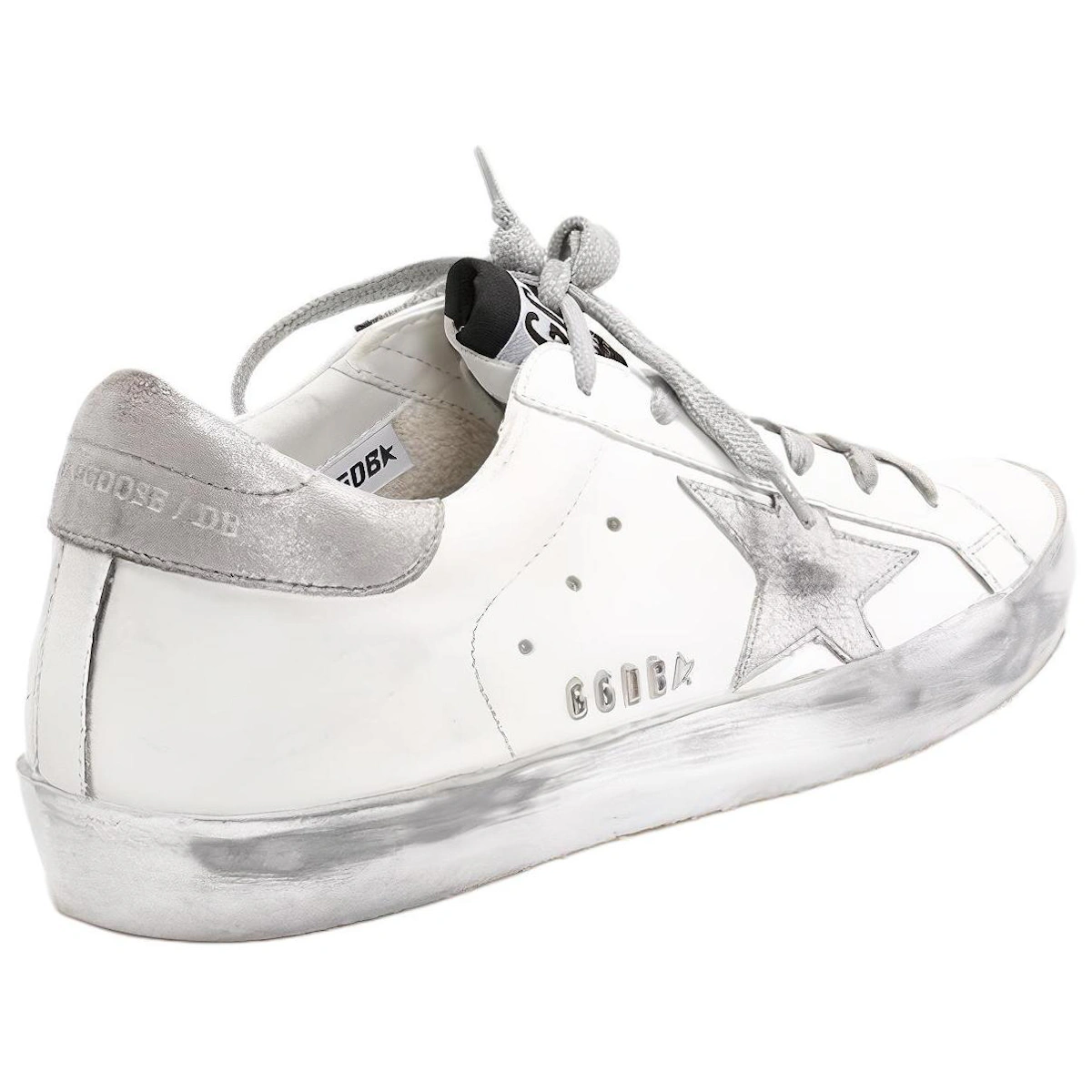 (Women) Golden Goose Super-Star 'Grey Star Distressed Silver Tail'