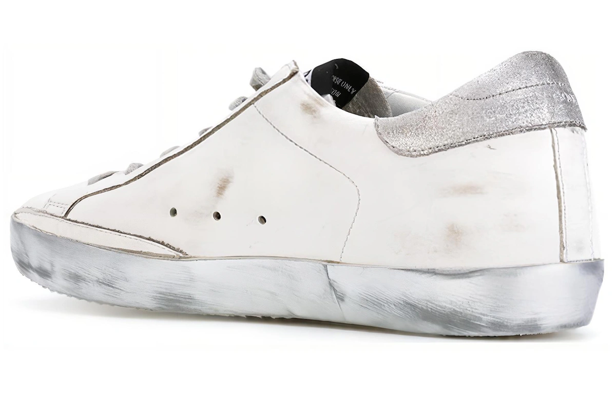 (Women) Golden Goose Super-Star 'Grey Star Distressed Silver Tail'