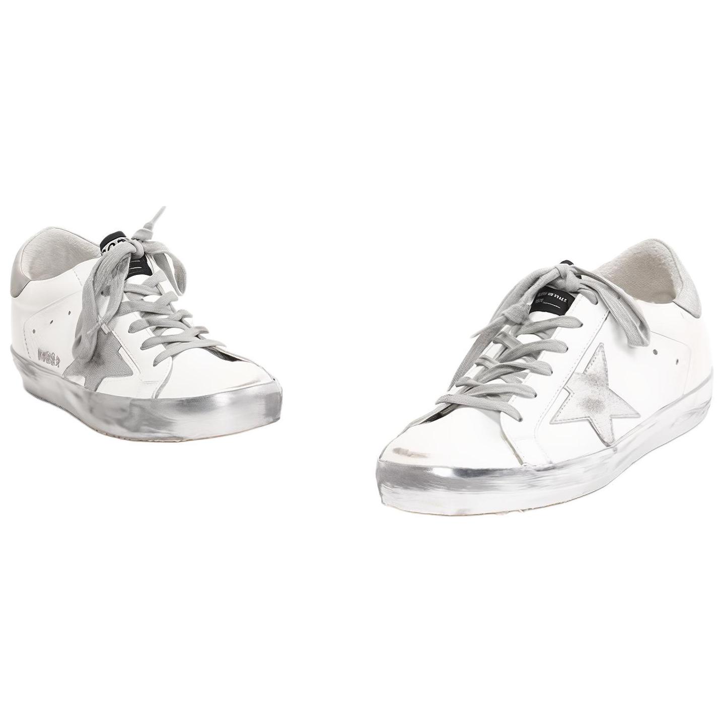 Purchase (W) Golden Goose Super-Star 'Bintang Abu Silver Tail' Elegan Bekas GCOWS590.E36