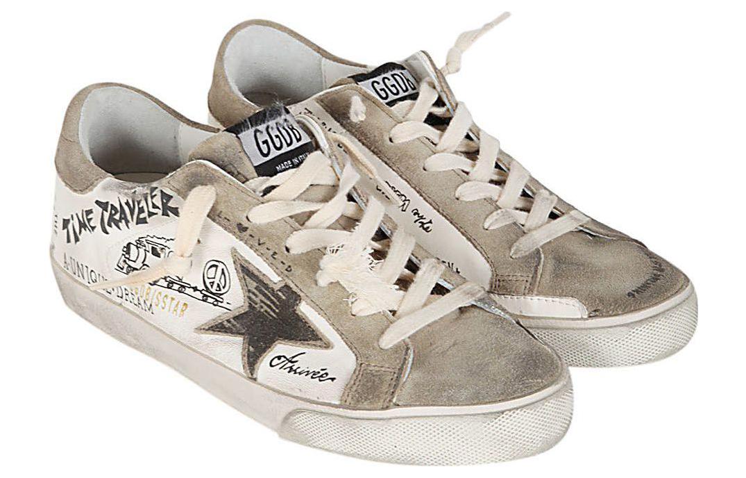 (W) Golden Goose Super-Star 'Ivory Distressed Star Print' 圖 3