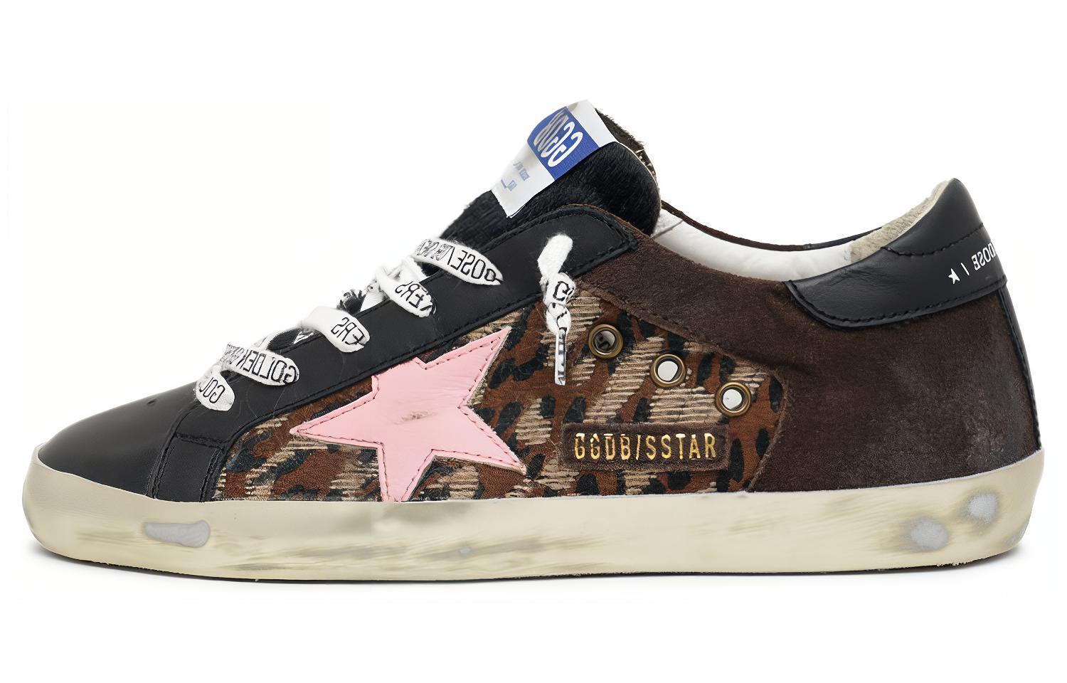 (Women) Golden Goose Super-Star 'Leopard Black Distressed' GWF00103.F000193.80217
