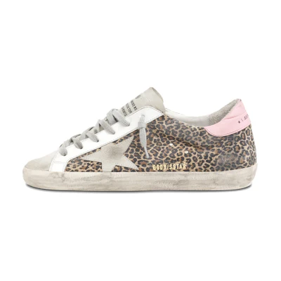 (W) Golden Goose Super-Star 'Leopard Distressed'