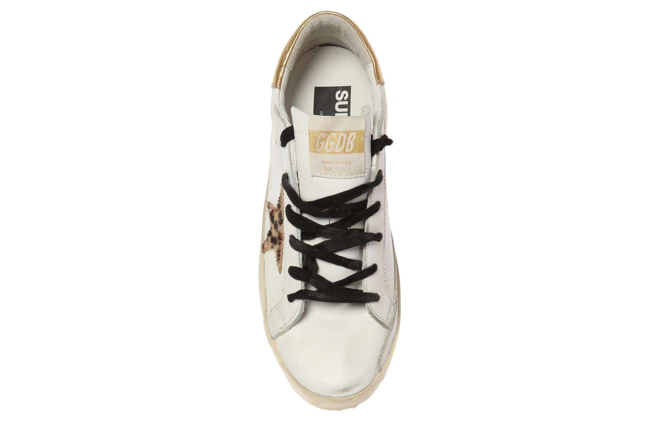 (W) Golden Goose Super-Star 'Leopard Star White Gold Distressed' 圖 4