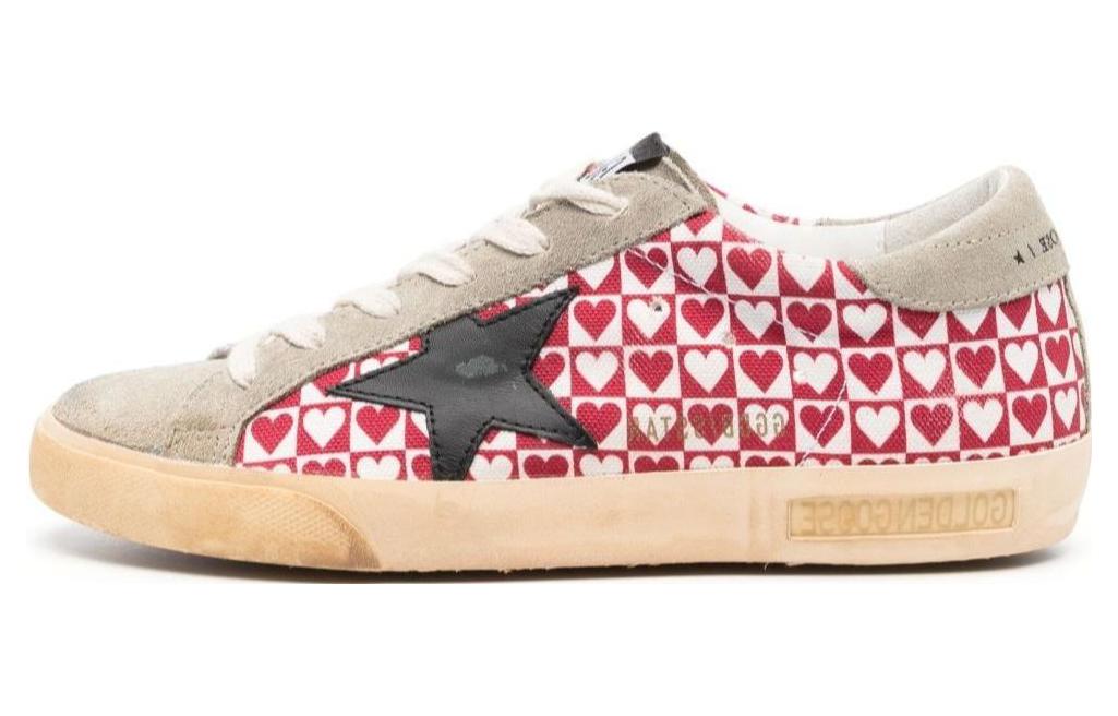 (W) Golden Goose Super-Star 'Light Grey/Red-White'