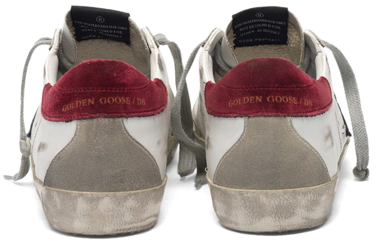 (W) Golden Goose Super-Star 'Metallic GGDB Lettering Blue Star White Bordeaux Distressed' 圖 4