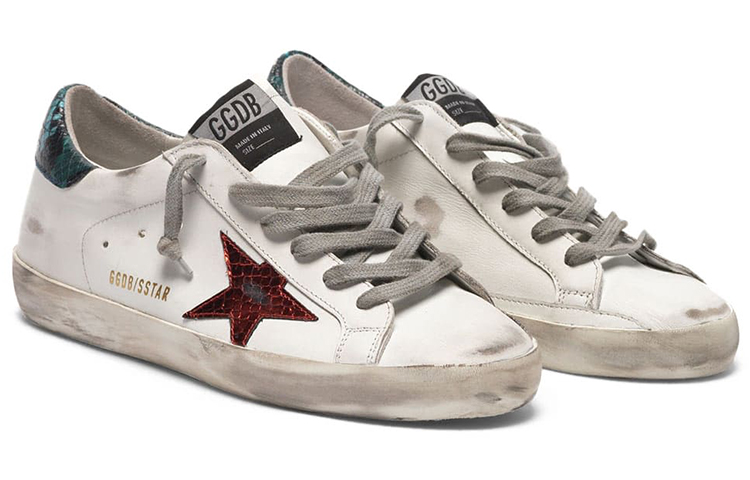 (W) Golden Goose Super-Star 'Orange Snake Star with Distressed White Green Snake Tail' 圖 3