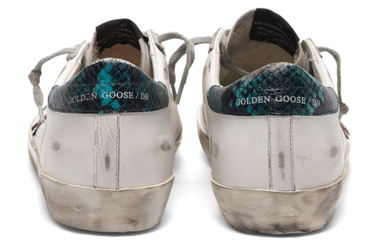 (W) Golden Goose Super-Star 'Orange Snake Star with Distressed White Green Snake Tail' 圖 4