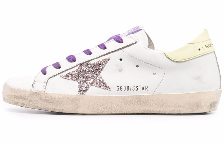 (W) Golden Goose Super-Star 'Purple White Distressed'