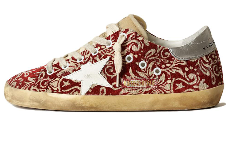 (W) Golden Goose Super-Star 'Red Low-Top'