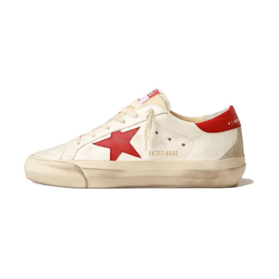 (W) Golden Goose Super-Star 'Red Low-Top'