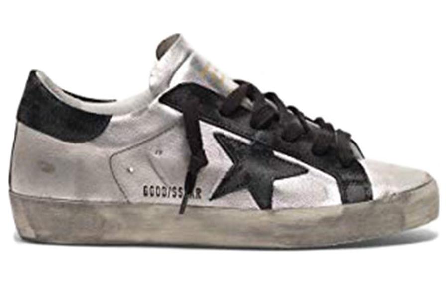 Order (W) Golden Goose Super-Star ''Zilver Zwarte Ster Versleten'' GCOWS590.A8