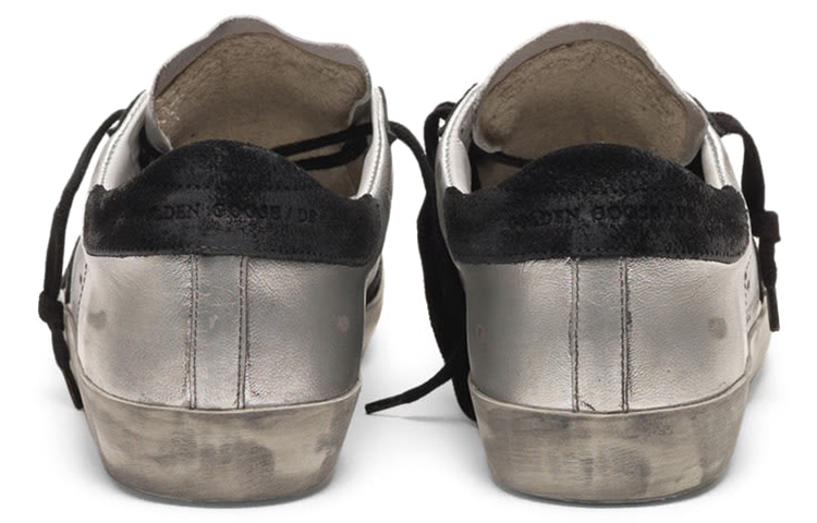 Shop (W) Golden Goose Super-Star ''Zilver Zwarte Ster Versleten'' GCOWS590.A8