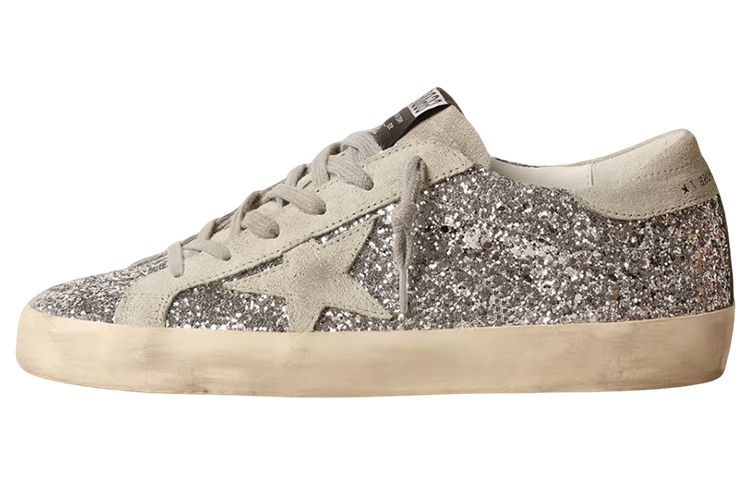 (Women) Golden Goose Super-Star 'Silver Sequin Distressed' GWF00101.F000416.70136