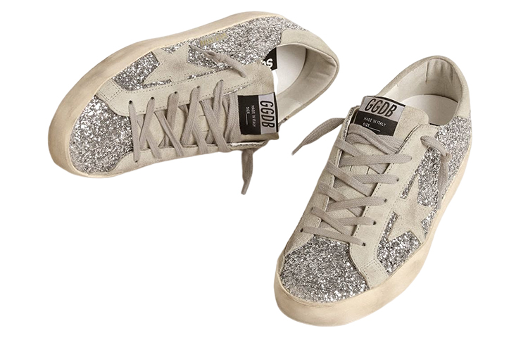 Lookbook (W) Golden Goose 超级明星‘银色亮片磨损’ GWF00101.F000416.70136