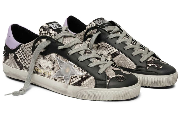 (W) Golden Goose Super-Star 'Silver Star Snake Embossed White Tail' 圖 2
