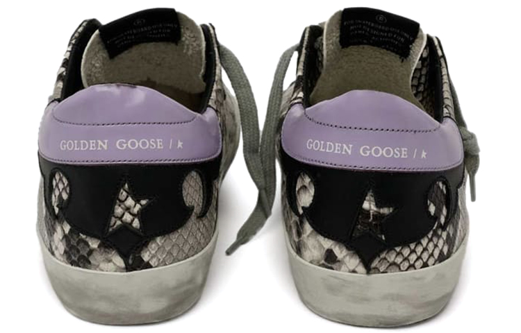 (W) Golden Goose Super-Star 'Silver Star Snake Embossed White Tail' 圖 3