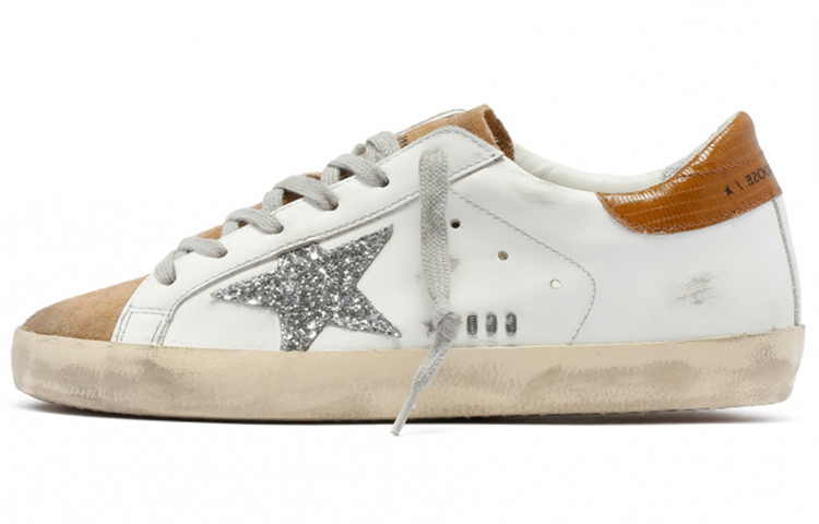 (W) Golden Goose Super-Star 'White Brown'