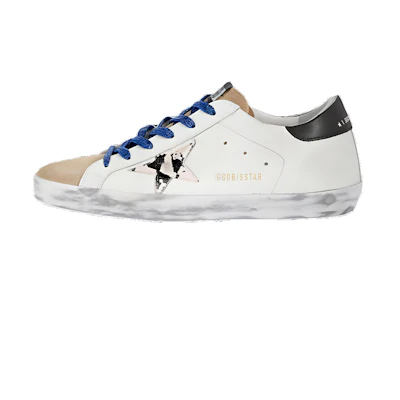 (W) Golden Goose Super-Star 'White Brown Black Distressed'